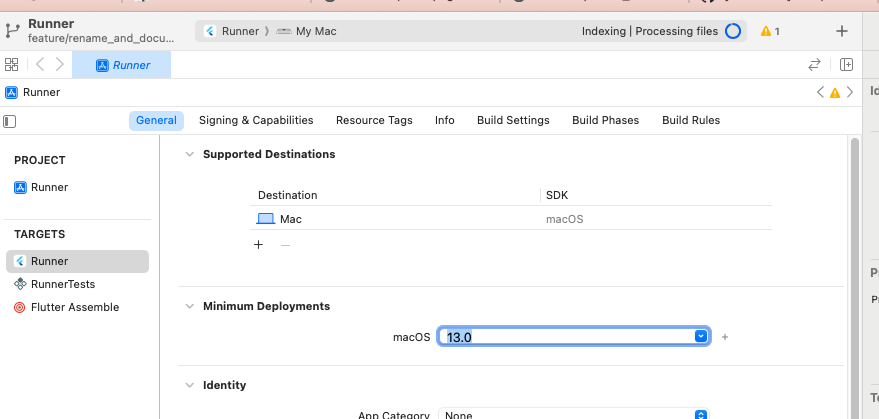 Xcode deployment target settings